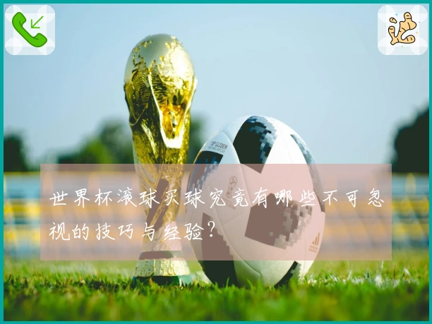 世界杯滚球买球究竟有哪些不可忽视的技巧与经验？